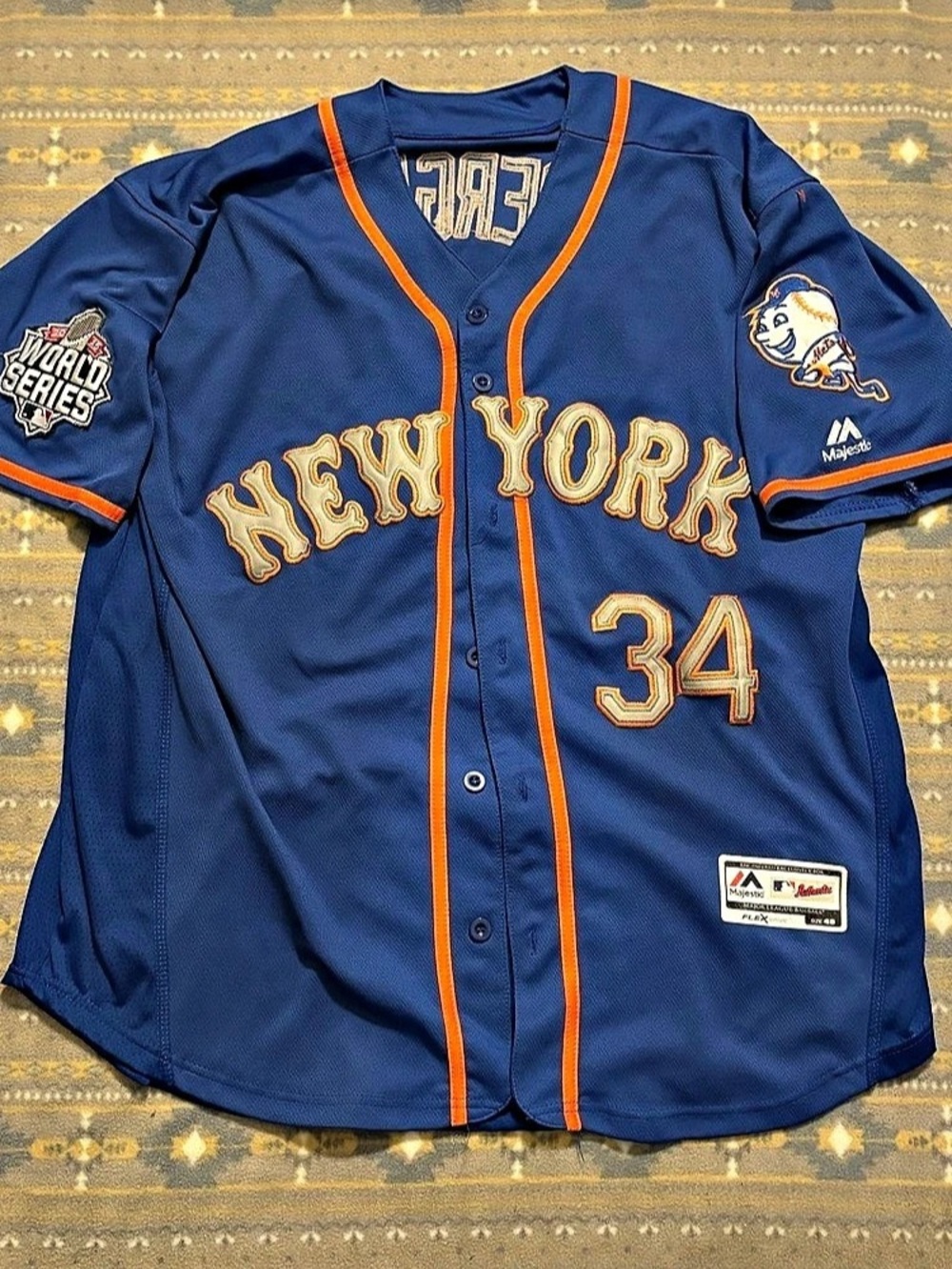 Majestic New York Mets Noah Syndergaard #34 Alternate Flex Base Authentic